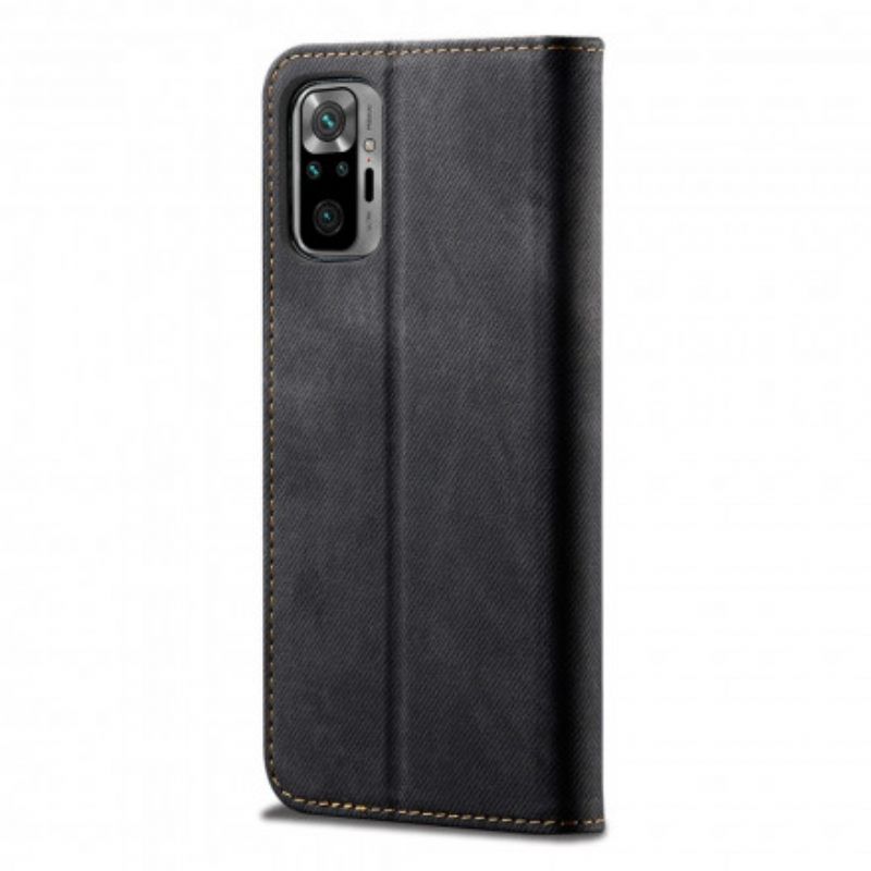 θηκη κινητου Xiaomi Redmi Note 10 / 10S Θήκη Flip Τζιν Ύφασμα